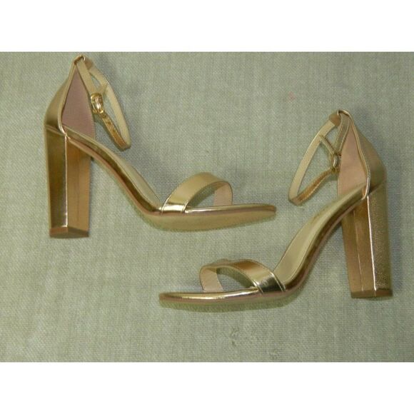 Lulu's Heels Rose Hold ‎ Stacked Block Heel Ankle Strap Pumps Size 10 - Picture 7 of 9
